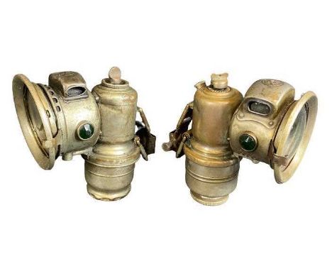 JOSEPH LUCAS &amp; OTHER VINTAGE CARBIDE LAMPS (2) - one lamp stamped for 'Lucas', the other stamped for 'P &amp; H Ltd, Birm