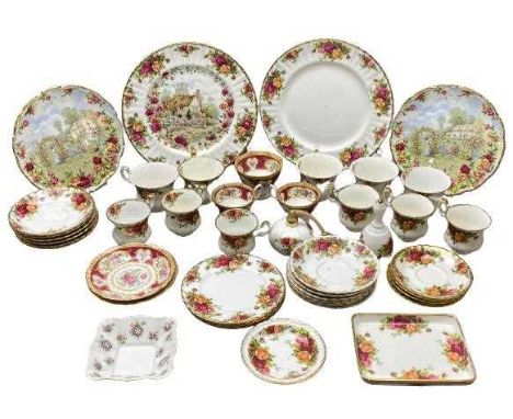 ROYAL ALBERT TEAWARE, OLD ENGLISH COUNTRY ROSES, approximately 25 pieces, also, a quantity of Royal Albert Lady Hamilton teaw