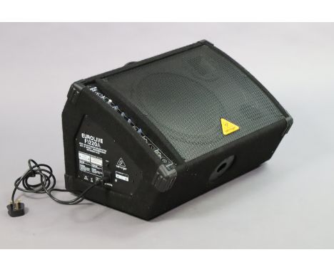 A Behringer “Eurolive F1220A” active 125-watt Monitor Speaker System with 12” woofer 1” compression driver &amp; feedback fil