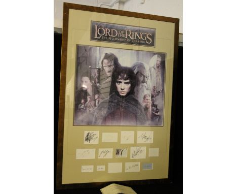 LORD OF THE RINGS FRAMED AUTOGRAPHS - a professionally framed group of Lord of the Rings autographs x14, to include Billy Boy
