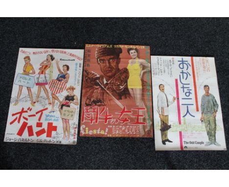 COMEDY - 3 original Japanese posters of The Odd Couple from the 1970 production measuring 20"x 29" with some minor wear to th