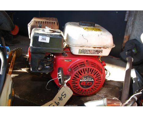 A 'Honda' 4HP petrol engine - overhead valve, good compression.