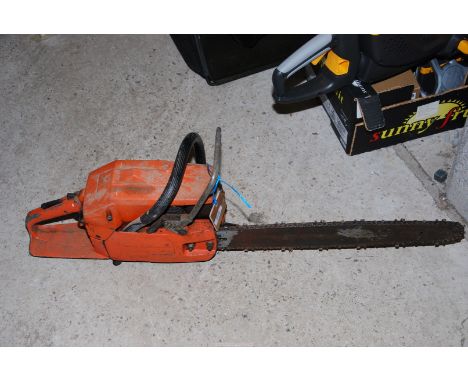 A 'Husqvarna' chainsaw - chain brake working, good compression.