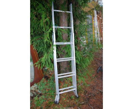 A six rung double opening ladder.
