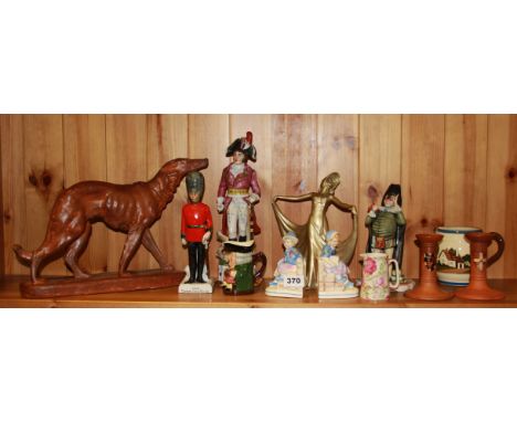 A group of mixed ceramic items.