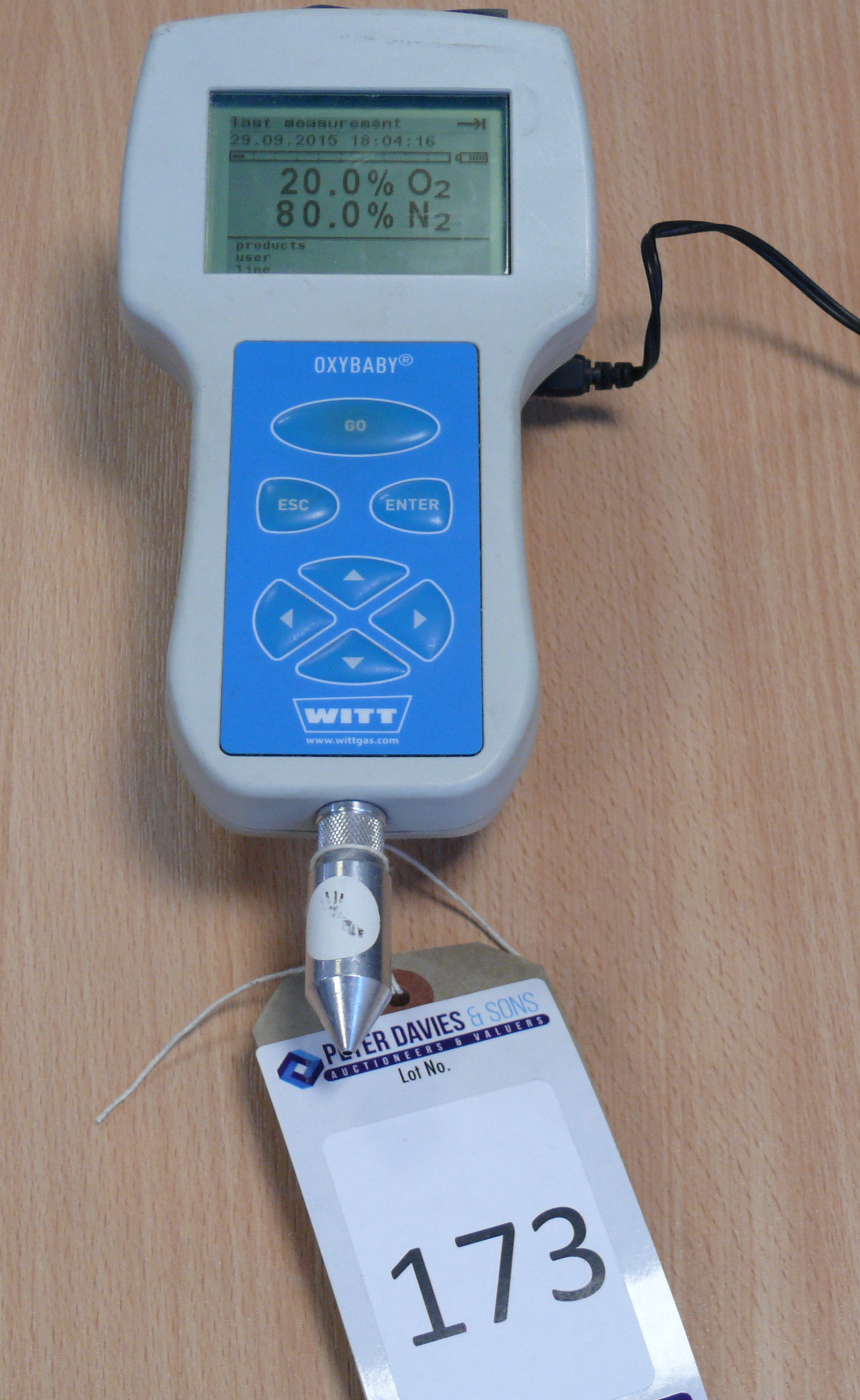Witt Oxybaby 6.0 O2 Mobile Gas Analyser (Serial No 907132) (2009)
