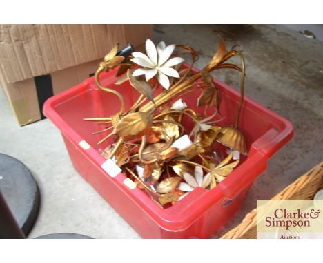 A box containing light fittings