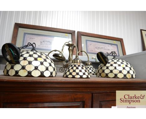 Three Tiffany style light fittings