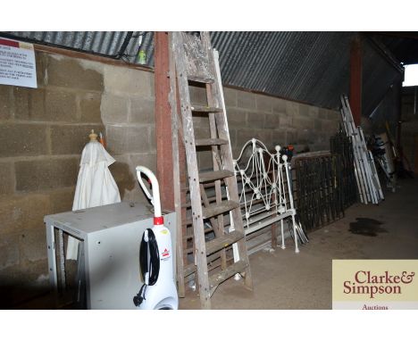 A wooden step ladder