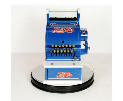 Small, vintage Pepsi-Cola cash register. Working condition untested. Good visual condition, small plastic on the right side b