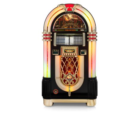 Limited Edition Elvis Presley Black Jukebox. 60 years of Rock ‘n Roll edition. Gloss Black. 100 CD Capacity Carousel, Bluetoo