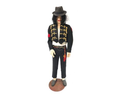 Hand made Michael Jackson lifesize wax statue ca. 1990s. Size: 177 x 50 x 50 cm. Condition: Excellent.