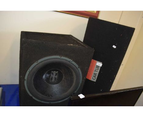 An Excursion car speaker and a JBL car base speaker