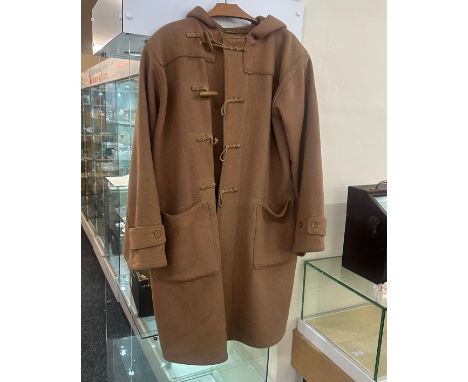 Vintage beige mens Navy duffle coat 