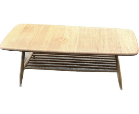 Ercol coffee table measures approx 14 inches tall, 41.5 long and 18 deep 