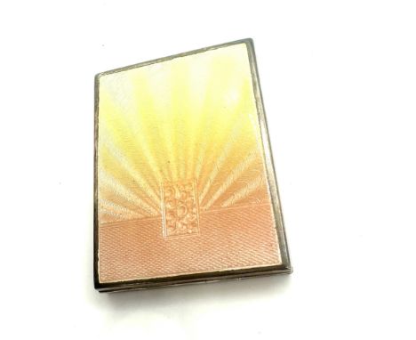 Silver and enamel compact case 