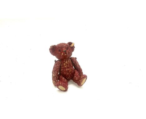 Steiff metal teddy, moveable arms and legs, height of teddy 2 inches 