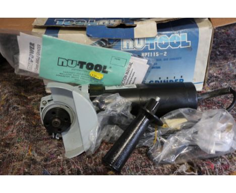 A Nu-Tool NPT 115-2 angle grinder (no disc), boxed 