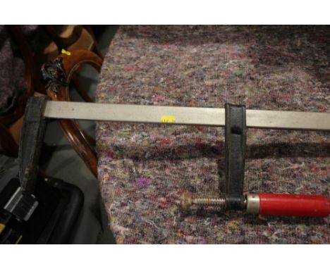A pair of Laser sash cramps, 63" long with 5" throats (120mm x 1500mm) 