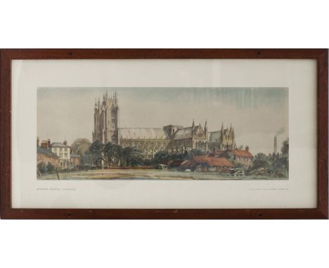 Carriage Print BEVERLEY MINSTER, YORKSHIRE by Sidney Causer R.W.S. from the LNER Post War Series, 1947. In excellent conditio