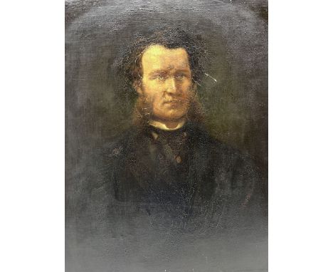 English School (19th century): Portrait of 'James Pyper', oil on board signed indistinctly 76cm x 63cm (unframed)
