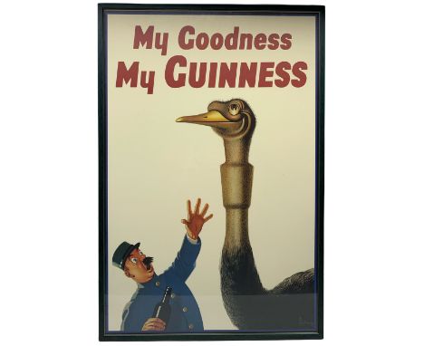 After John Gilroy (British 1898-1985): 'My Goodness My Guinness', framed lithograph poster signed in the plate 75cm x 50cm