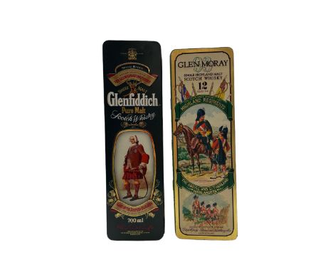 Glenfiddich Special Reserve single malt Scotch whisky 70cl 40% Vol in House of Stewart clan presentation tin and Glen Moray 1