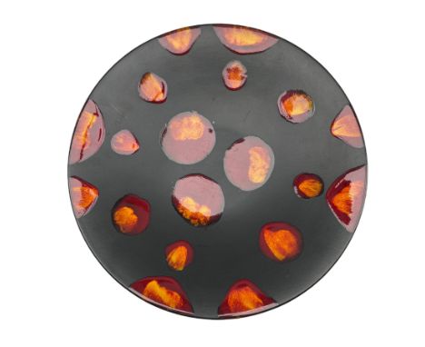 Poole pottery Galaxy pattern charger, initialled W. D41cm  