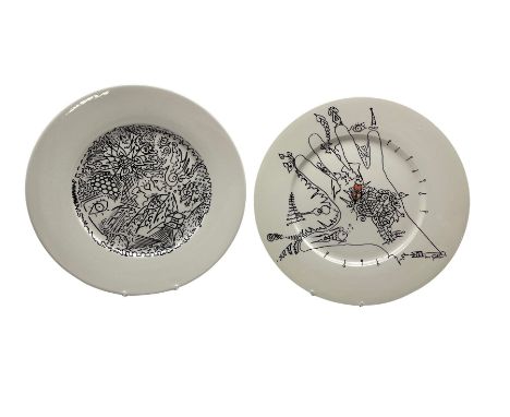  Uri Geller for Poole pottery  - Two limited edition Lifestyle chargers 0271 and 0560 D32cm