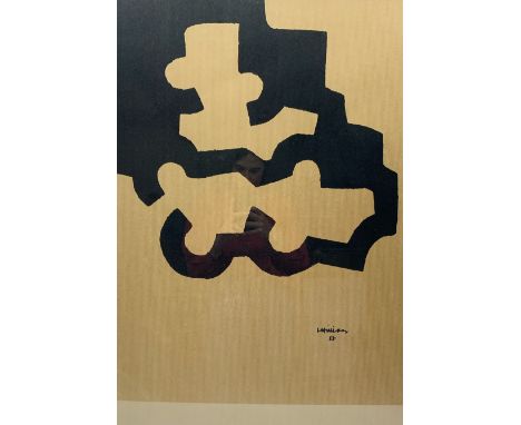 Eduardo Chillida (Spanish 1924-2002): Marmol y Plomo I, lithograph signed in the plate  77cm x 53cm