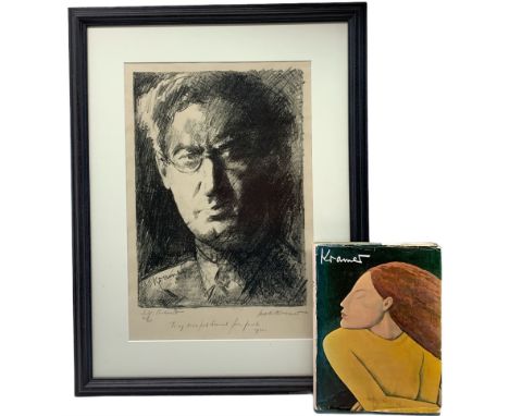 Jacob Kramer (British 1892-1962): 'Self Portrait' inscribed 'To my dear pal Laurel from Jacob 1930', lithograph signed titled
