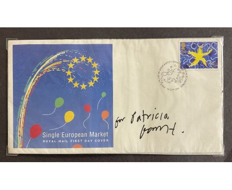 Royal Mail 'Single European Market' 13th October 1992 first day cover, signed by David Hockney