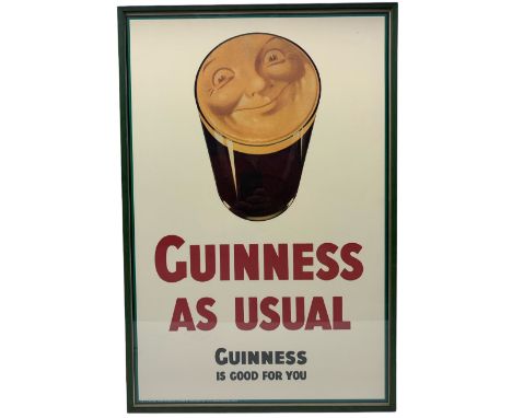 After John Gilroy (British 1898-1985): 'Guinness as Usual', framed lithograph poster signed in the plate 75cm x 50cm