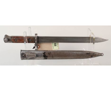 A Mannlicher bayonet with scabbard