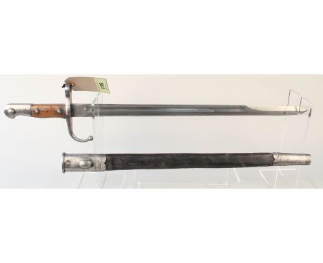 A Turkish model 1890 bayonet with scabbard