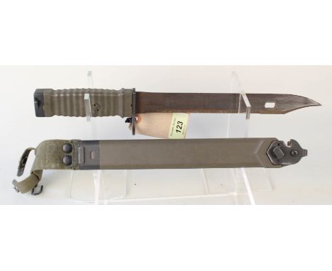 A German model 1963 stoner knife bayonet with scabbard