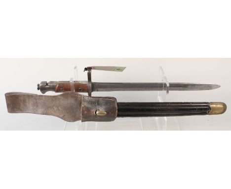 An Italian model 1891/97 T.S. bayonet with scabbard and frog