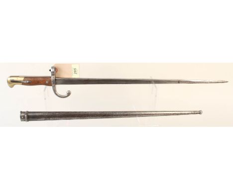 A French model 1878 bayonet with scabbard