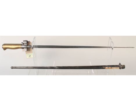 A French 1886/93/16 Epee bayonet with scabbard