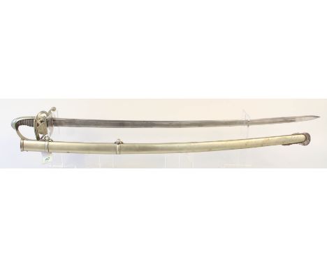 A Brazilian (pre 1889) Emperor Pedro II crested sword with scabbard, a German export