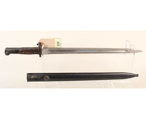 A Belgian 'export' Mauser bayonet long model with scabbard