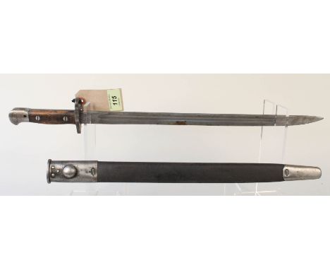 A British model 1907 bayonet with scabbard by Wilkinson