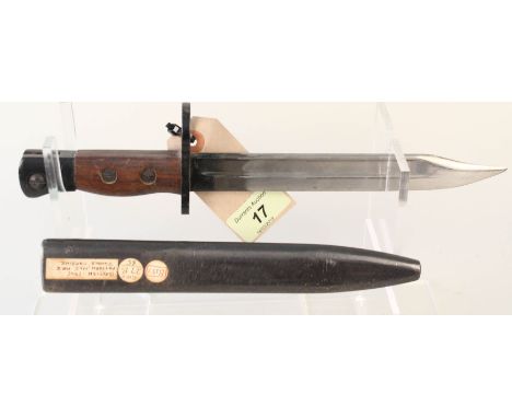 A British model No.5 MkII jungle carbine bayonet with scabbard