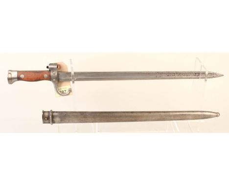 A French model 1892 bayonet with scabbard