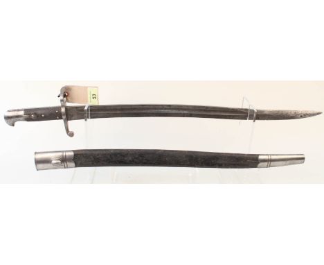 A British model 1863 (Whitworth) bayonet with scabbard