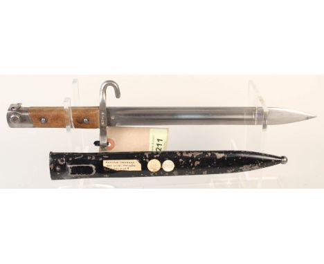 An Austrian model 1895 N.C.O. bayonet with scabbard