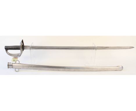 A British 1885 patt Cavalry Troopers sword and scabbard, issue date on blade, a fine example