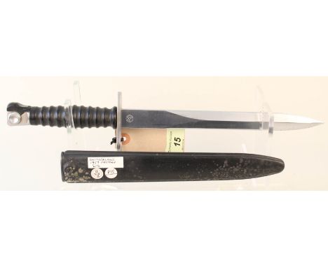 A Swiss M1957 Sig bayonet and scabbard