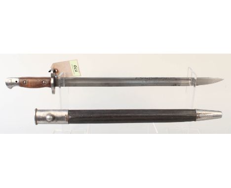 A British model 1907 bayonet by Wilkinson with double stitched scabbard