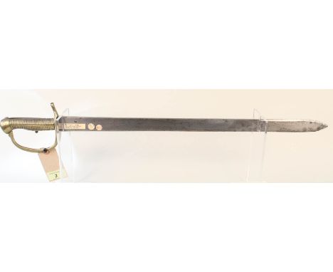 A British Baker rifle bayonet (no scabbard)